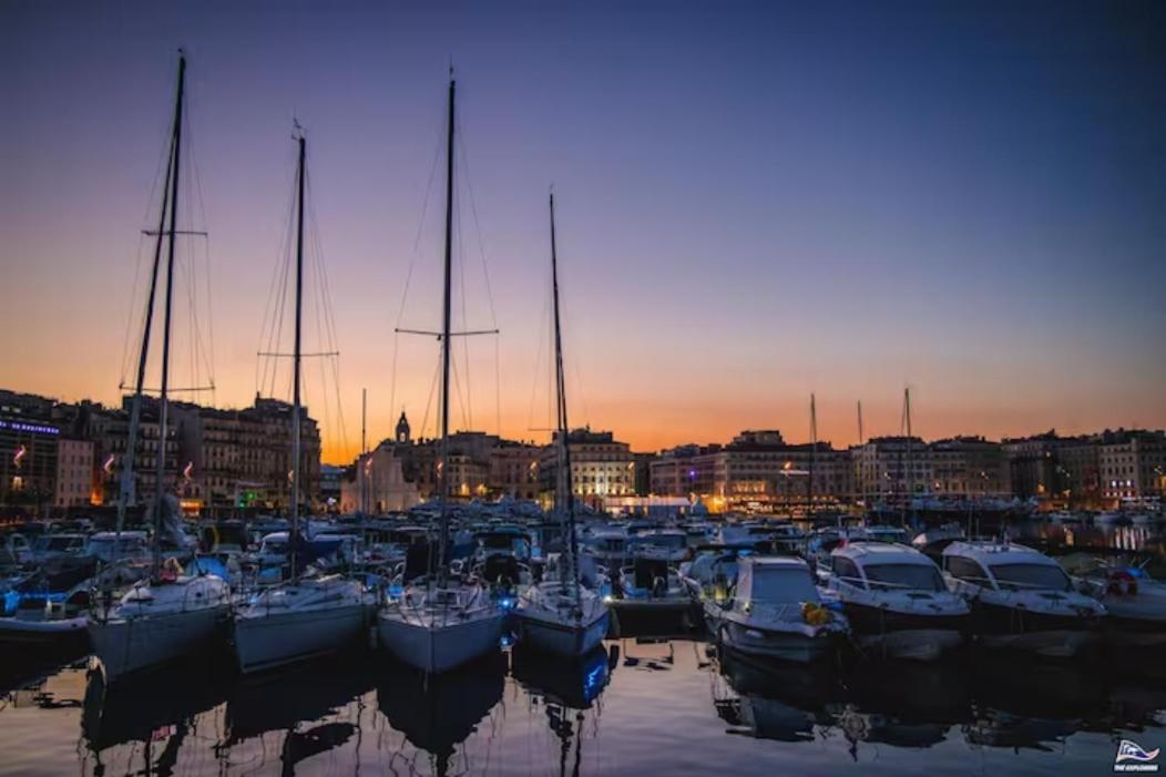Terrasse Vue Mer & Quartier Historique Vieux Port Marseille Exterior photo